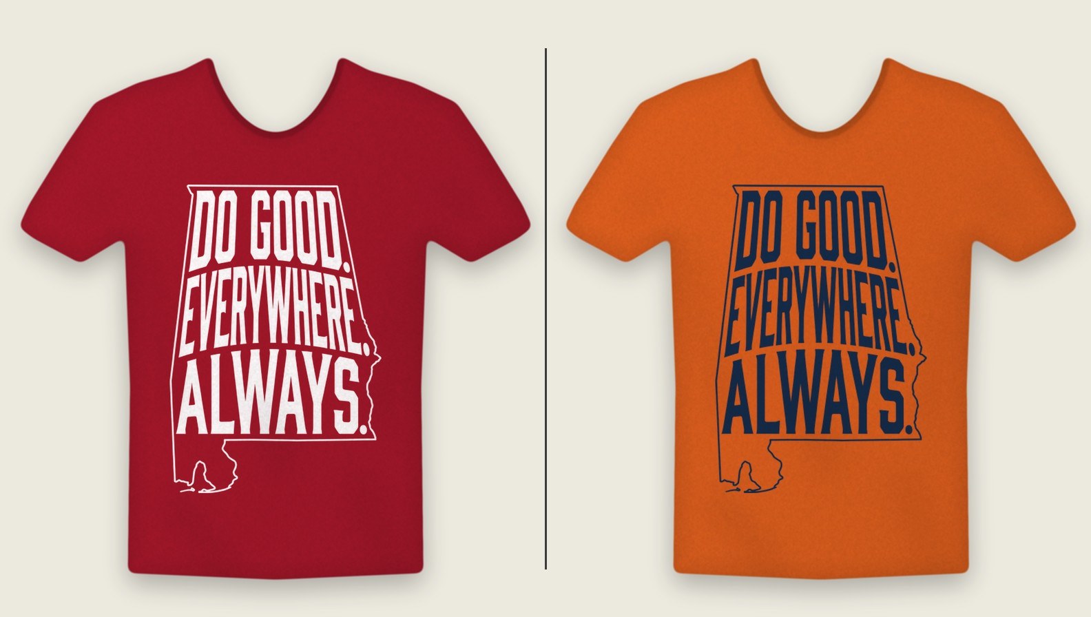 State of Alabama tee, Forest and Gold