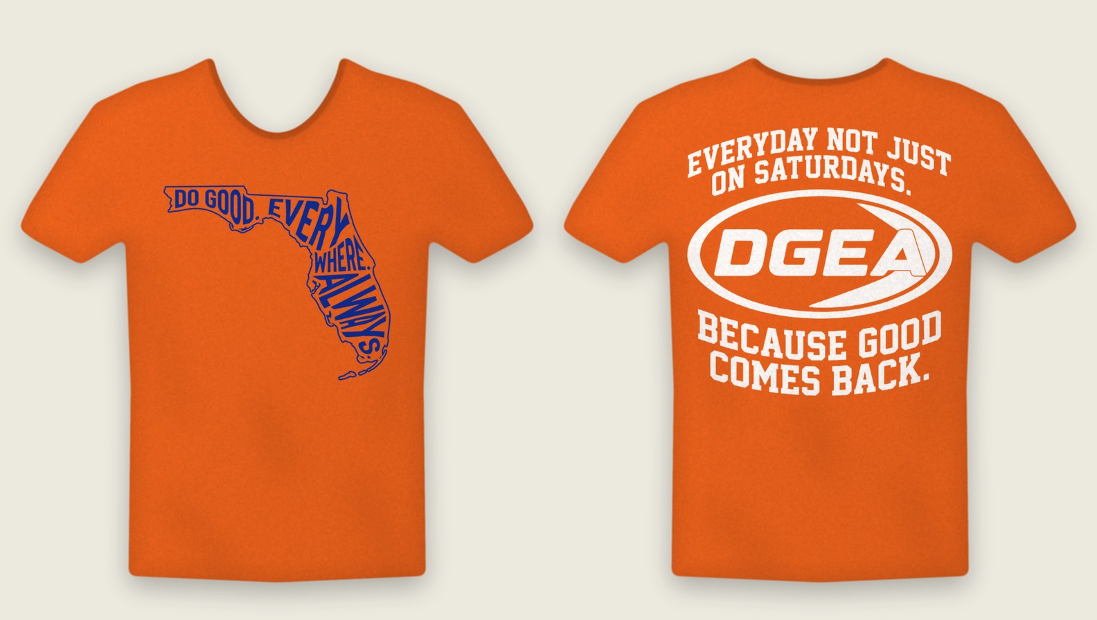 State of Florida tee, Orange and Blue