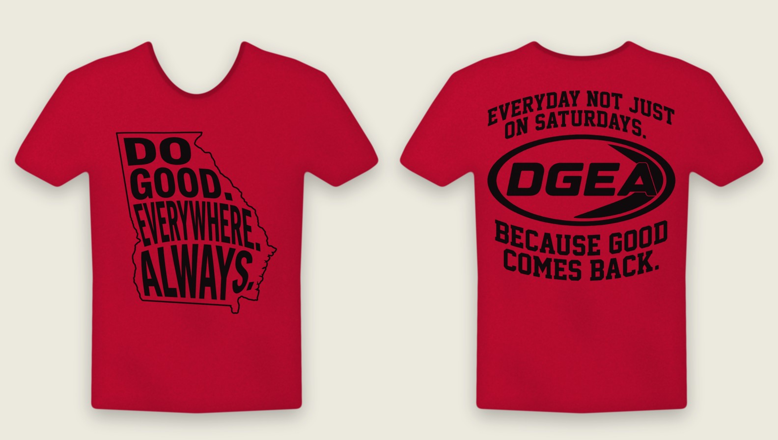 State of Georgia tee, Red and Black