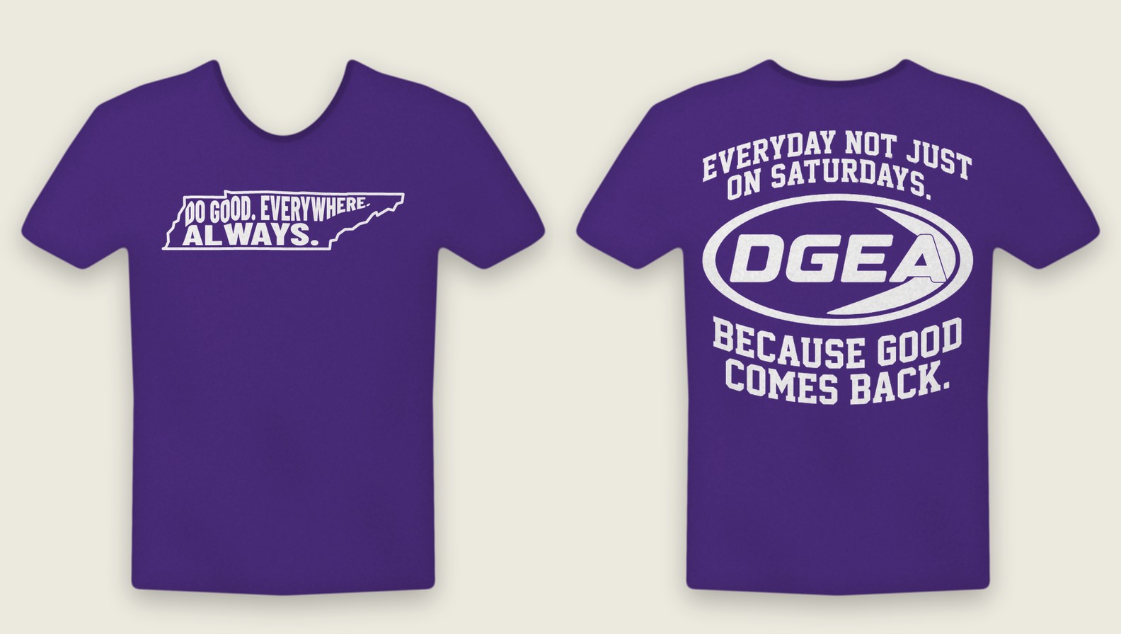 State of Tennessee tee, Purple and White